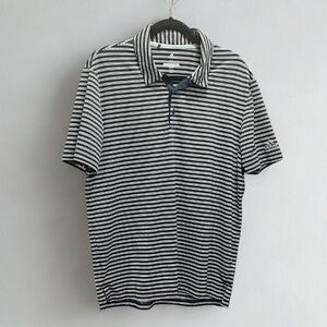 Adidas Navy Blue and Light Gray Golf Polo Size M